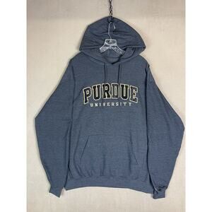 Champion Hoodie Mens Extra Large Gray Prudue University Embroidered Logo Sweater